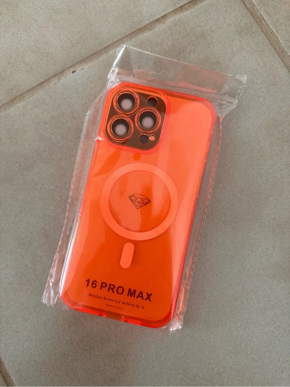 16 Pro Max Magnetic Phone Case - Neon Orange